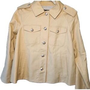 Ann Taylor Beige Button-Up Jacket